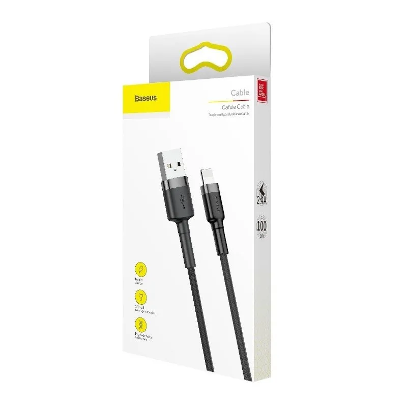 Baseus Cafule USB Lightning Cable 2,4A 1m (Gray+Black)